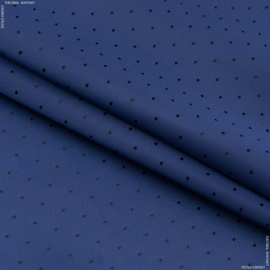 Тканини жаккард - Підкладковий атлас жакард чорний/синій
