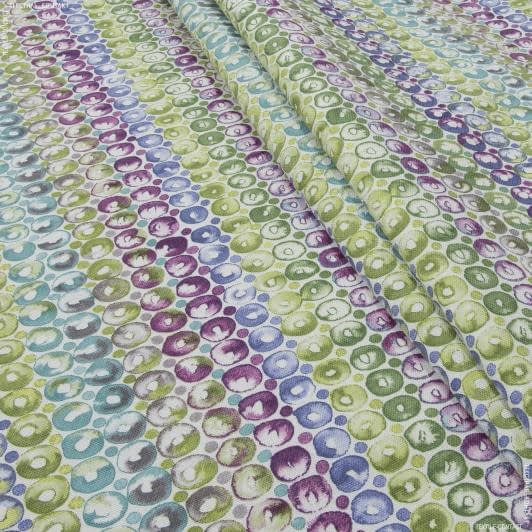 Ткани для декора - Декоративная ткань панама Тала синий, фиолет, зеленый