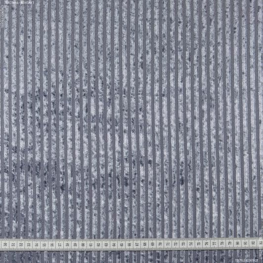 Тканини вижиг (деворе) - Велюр стрейч смужка сіро-блакитний