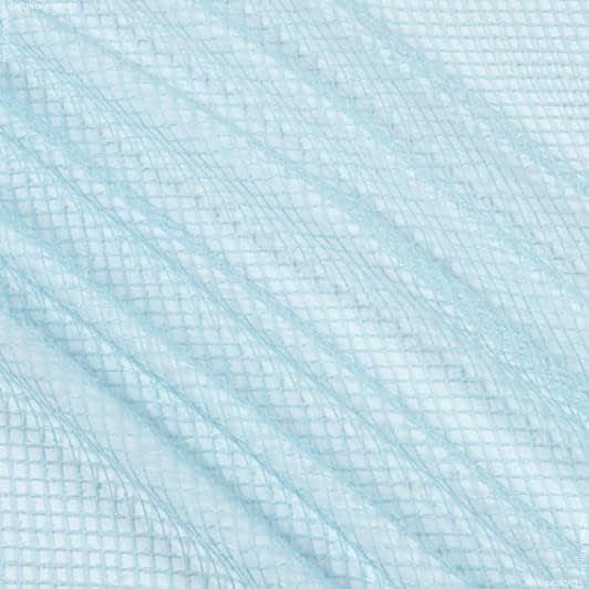 Ткани гардинные ткани - Тюль сетка Элиза голубая
