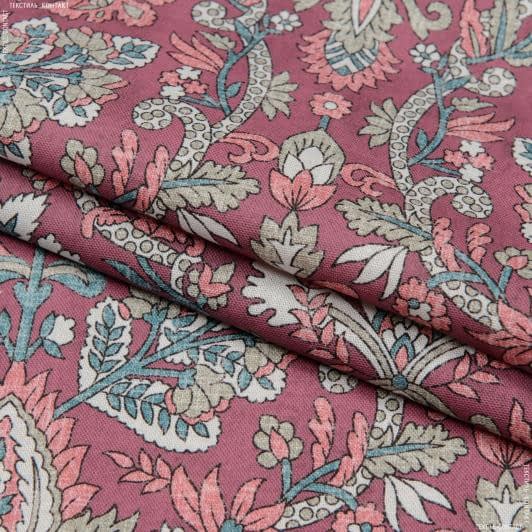 Ткани для декора - Декоративная ткань Орнамент фон т. Розовый