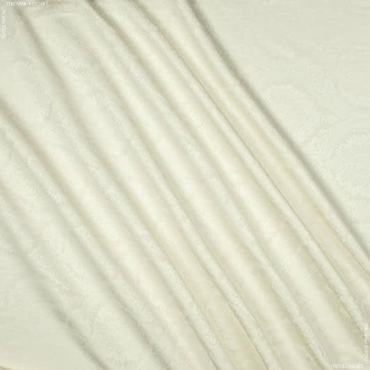 Ткани все ткани - Портьерная ткань Муту вензель цвет ванильный крем