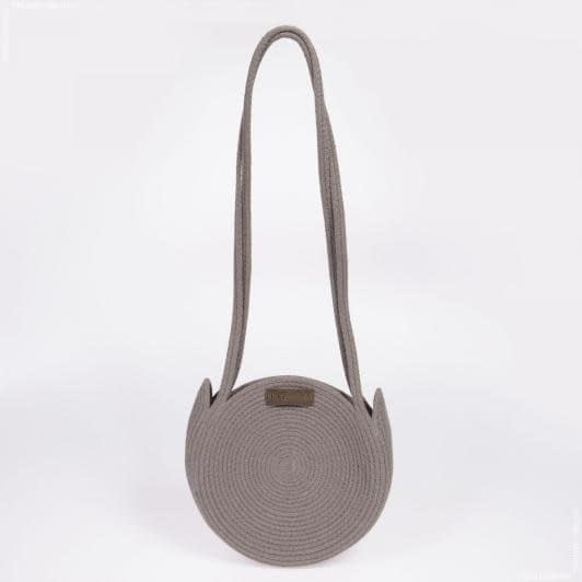 Ткани сумка шоппер - Сумка с шнура Knot Bag круглая мокко S