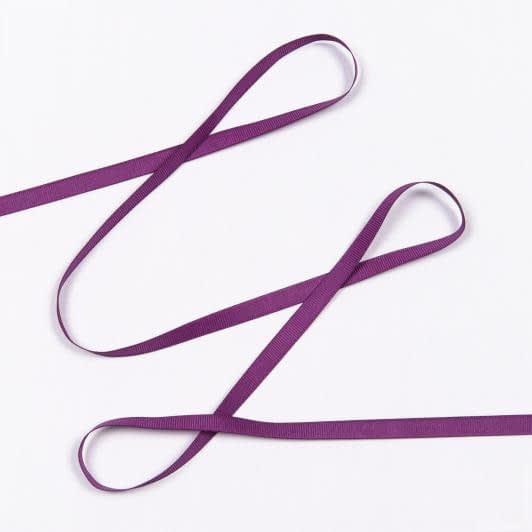 Ткани тесьма - Репсовая лента Грогрен  фиолетовая 10 мм