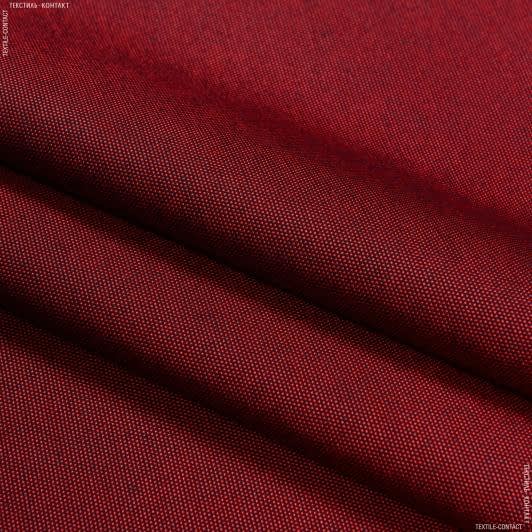 Ткани для рукоделия - Декоративная ткань панама Песко меланж красный, черный