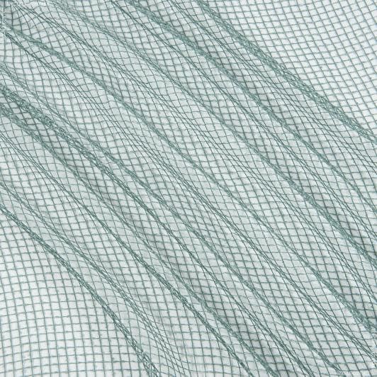 Ткани гардинные ткани - Тюль сетка Элиза цвет морская волна