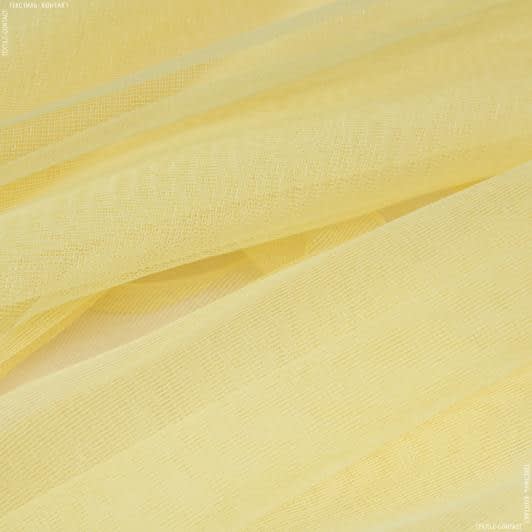 Ткани для рукоделия - Тюль Луса цвет лимон с утяжелителем