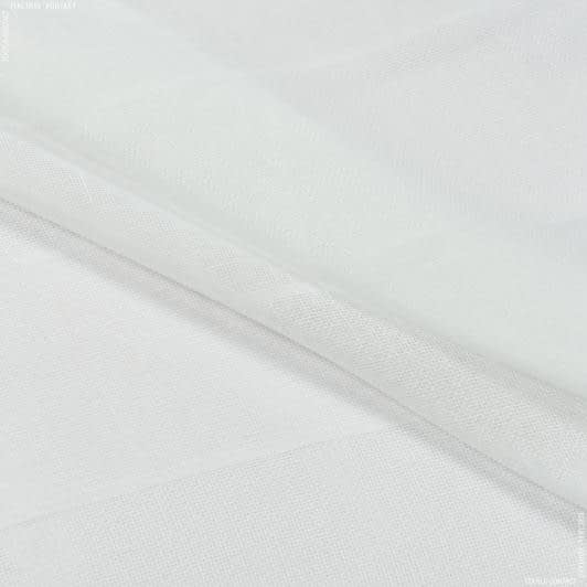 Ткани для рукоделия - Тюль кисея Мистеро-45 полоски молочные с утяжелителем