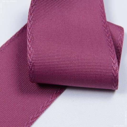 Ткани фурнитура для декора - Репсовая лента Елочка Глед  цвет малиновый 65 мм