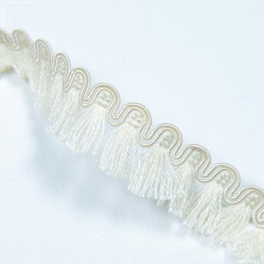 Тканини фурнітура для декора - Бахрома пензлик Кіра матова кремовий 30 мм (25м)
