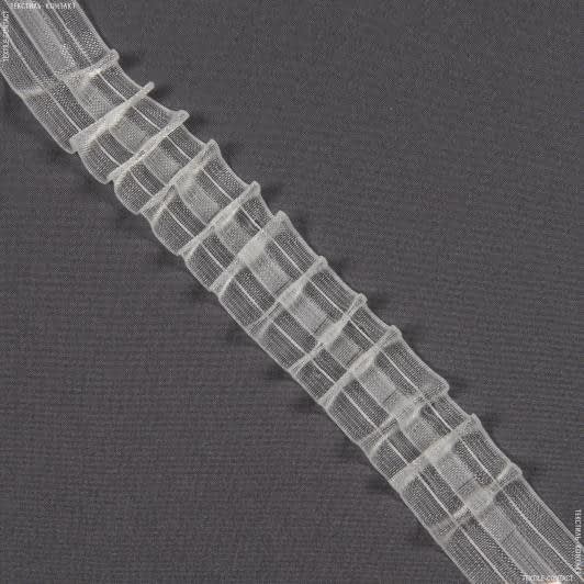 Ткани тесьма - Тесьма шторная Равномерная прозрачная КС-1:2 40мм±0.5мм/100м