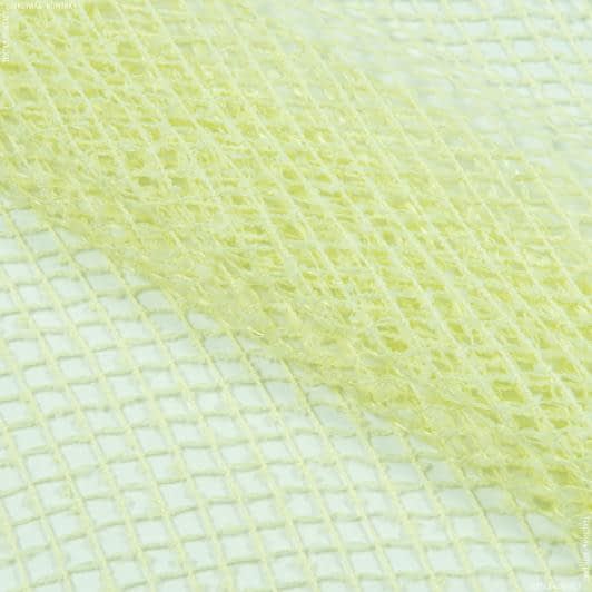 Ткани гардинные ткани - Тюль сетка Элиза цвет нежный салат