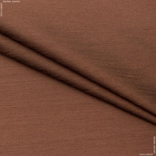 Ткани для блузок - Тафта меланж темно-коричневая