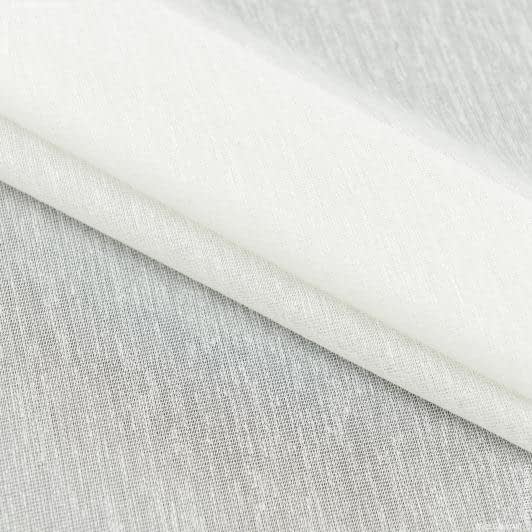 Ткани horeca - Тюль кисея Сильвия имитация льна цвет крем с утяжелителем