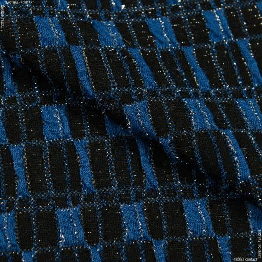 Ткани для юбок - Трикотаж LUSTRINO сине-черный