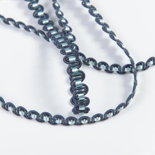 Ткани для одежды - Тесьма окантовочная Фиджи цвет т.синий, голубой 10мм