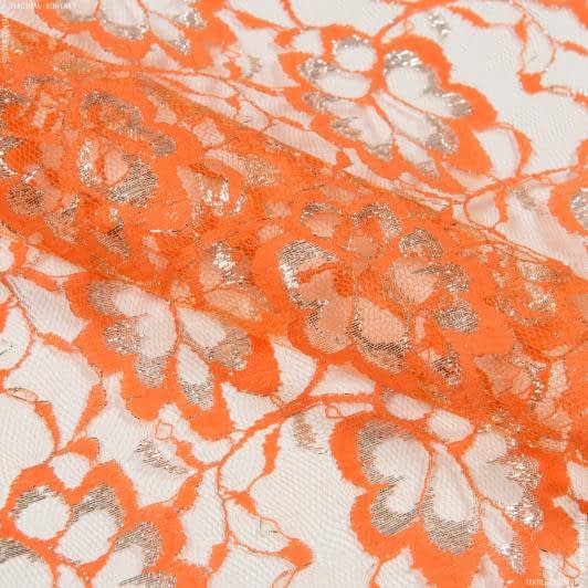 Ткани для блузок - Гипюр оранжевый