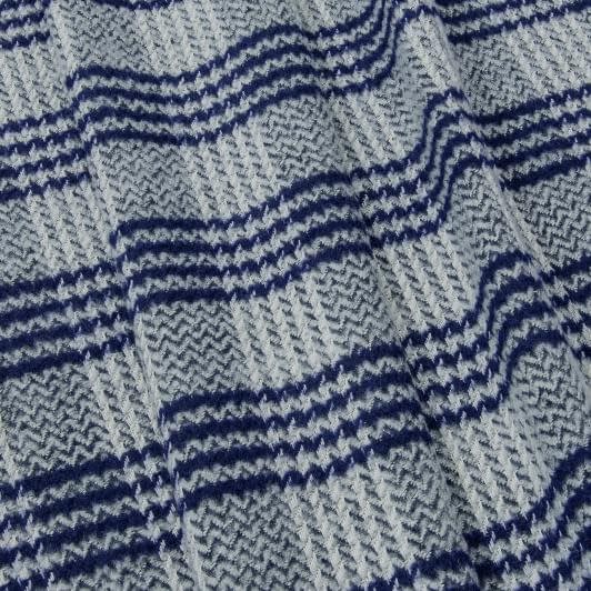 Ткани для одежды - Пальтовое букле сине-серый