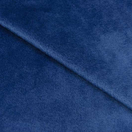 Тканини для декоративних подушок - Плюш (вельбо) синій
