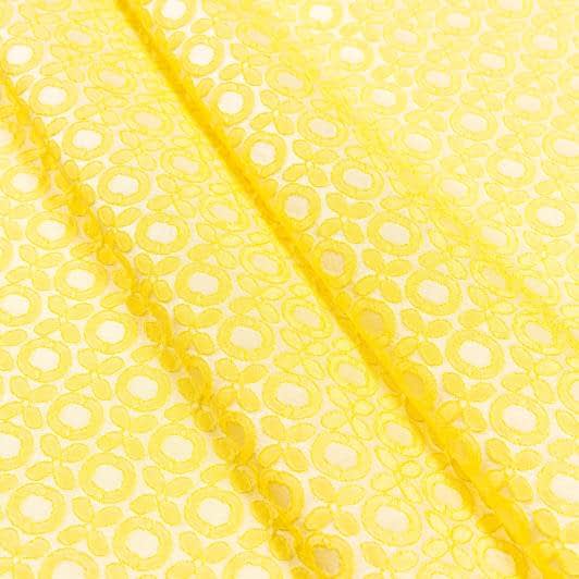 Тканини жаккард - Костюмний жакард фукро жовтий