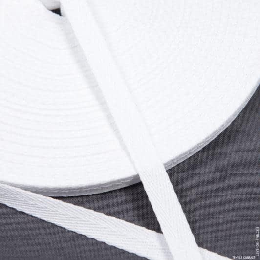 Ткани фурнитура и аксессуары для одежды - Декоративная киперная лента белая 10 мм
