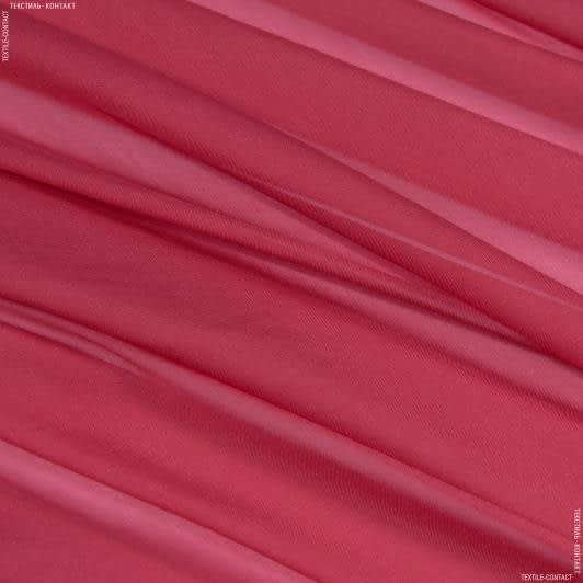 Ткани для одежды - Шифон-шелк натуральный темно-коралловый