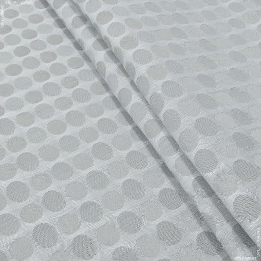 Ткани портьерные ткани - Жаккард Сеневри горохи т.песок, св.серый