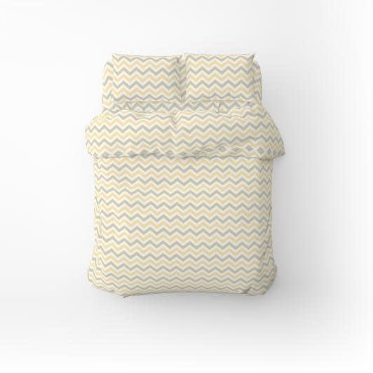 Ткани комплект постельного белья - Полутораспальный комплект постельного белья бязь зиг-заг цвет персиково-бежевый