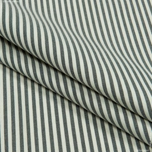 Ткани horeca - Декоративная ткань Рустикана полоса узкая черная