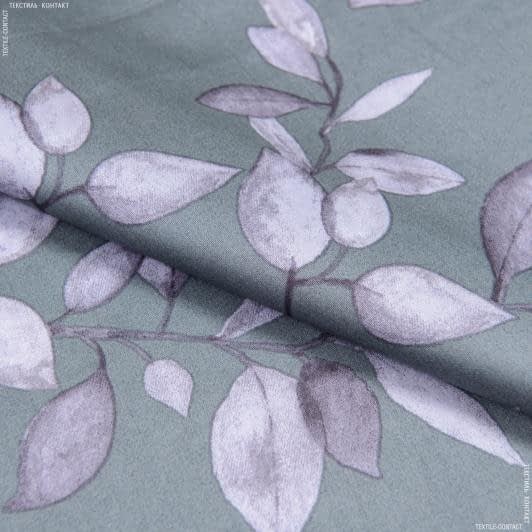 Тканини для постільної білизни - Сатин набивний MACOSATEEN листя