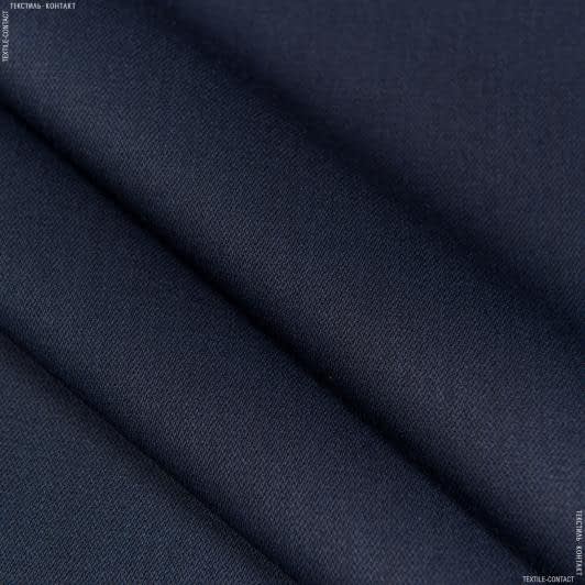 Ткани для юбок - Костюмная Буран темно-синяя