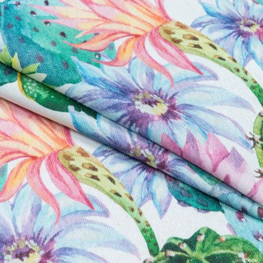 Ткани все ткани - Декоративная ткань Туна цветы кактуса, мультиколор