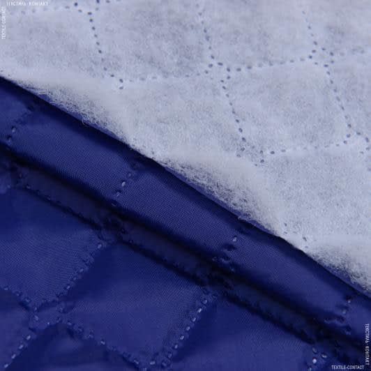 Ткани для одежды - Синтепон 100g термопай 3см*3см с подкладкой 190т темный электрик