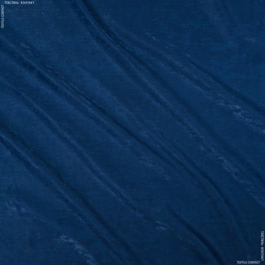 Ткани для театральных занавесей и реквизита - Чин-чила софт мрамор т. синий