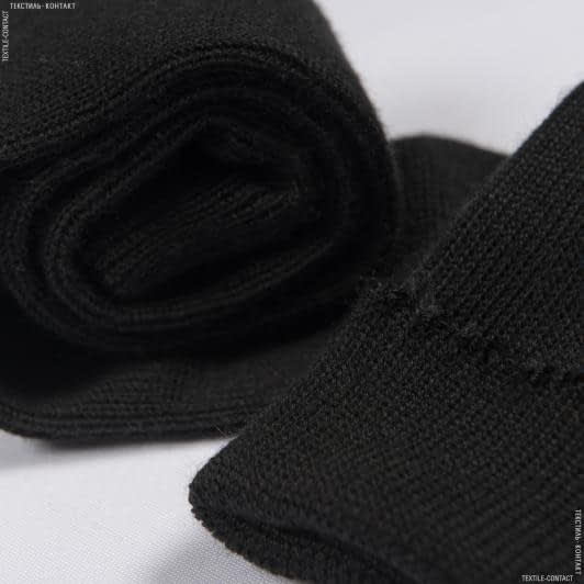 Ткани для одежды - Ластик- манжет 7см х 2  резинка 1х1 черный