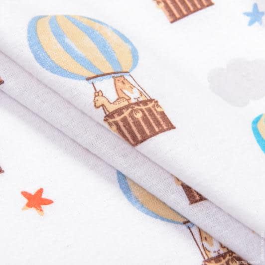 Ткани для пеленок - Фланель белоземельная детская воздушные шары