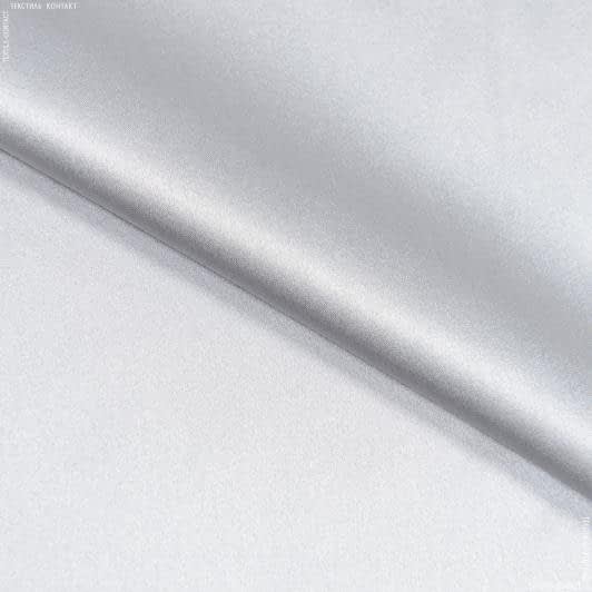 Ткани атлас/сатин - Атлас шелк натуральный стрейч серый