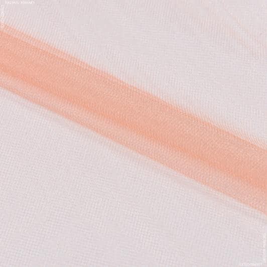 Ткани для скрапбукинга - Фатин блестящий темно-абрикосовый