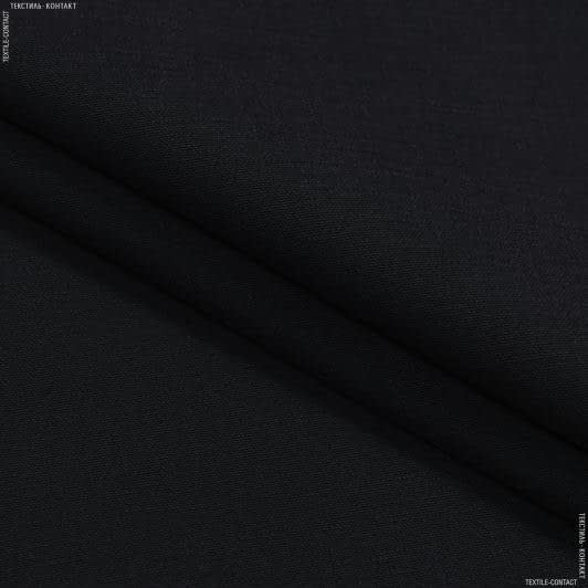 Ткани для бескаркасных кресел - Декоративная ткань Панама софт черно-синяя