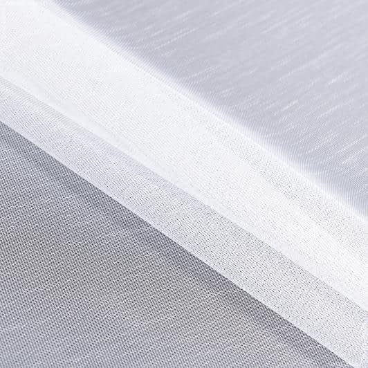 Ткани для декора - Тюль сетка Кетен белая прозрачная с утяжелителем