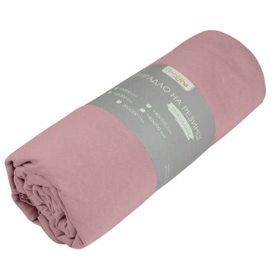 Ткани простыни - Простынь трикотажная на резинке 160х200 розовый