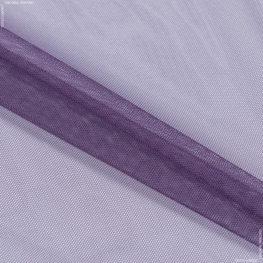 Ткани для декора - Тюль сетка Грек фиолетовая с утяжелителем