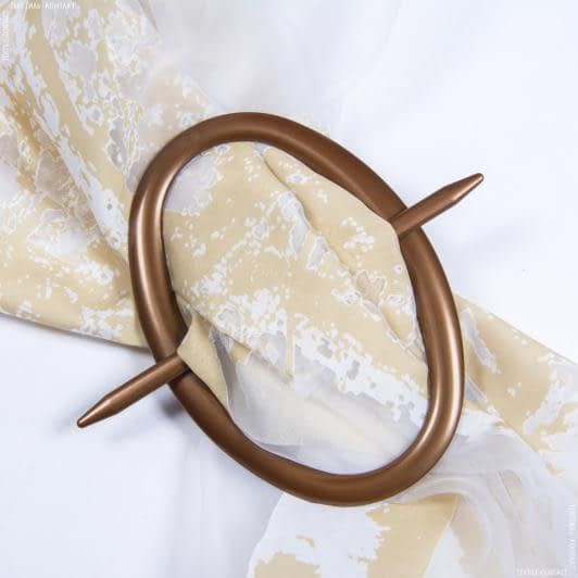 Ткани для декора - Овал декоративный коричневый 180-125мм.
