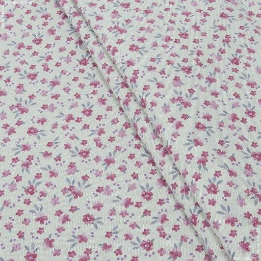 Ткани для римских штор - Декоративная ткань Армерия цветочки т.розовый