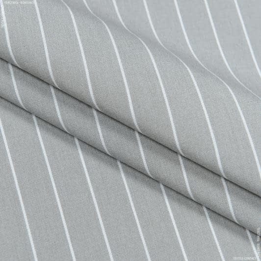 Ткани портьерные ткани - Дралон полоса /NILO светло серая