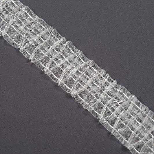 Ткани фурнитура для декора - Тесьма шторная Соты мелкие прозрачная КС-1:2.5 60мм±0.5мм/50м