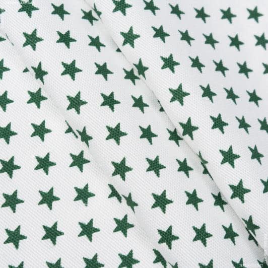 Ткани для декора - Декоративная ткань Звезды зеленая