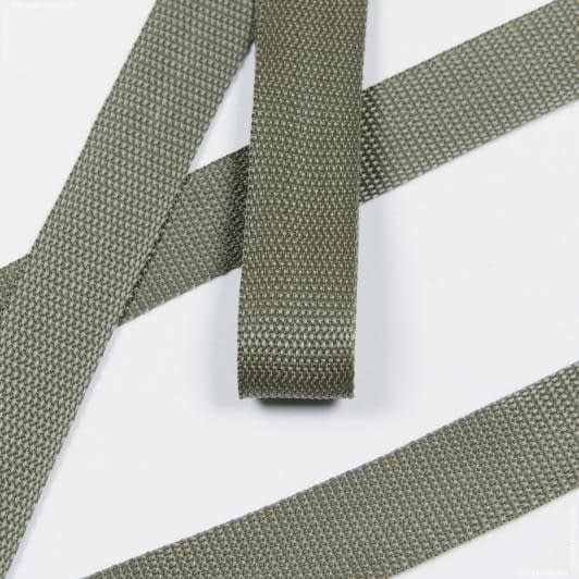 Ткани для одежды - Тесьма / стропа ременная стандарт 30 мм цвет хаки
