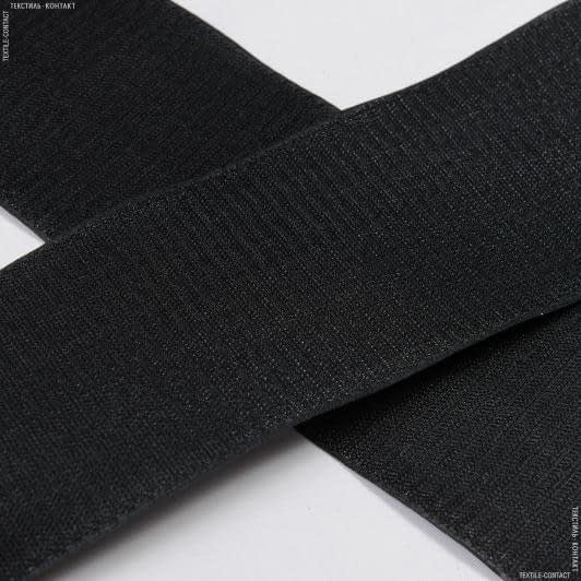 Ткани для военной формы - Липучка Велкро пришивная жесткая часть черная 100мм/25м