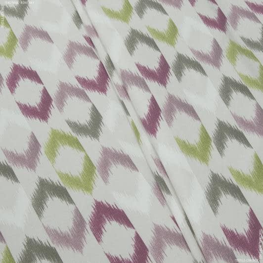 Тканини для римських штор - Декоративна тканина лонета Кейрок фрез, ківі, т.сірий